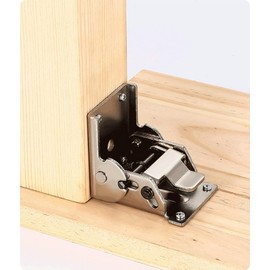 2 Pack 90 Degree self-Locking Folding Hinge Lock Steel Foldable Bracket Hidden Hinge for Extension Brackets of Table Legs Bed Legs and workbenches
