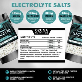 Pro Performance Electrolytes Tablets – Rapid Hydration & Mineral Replenishment, Vegetarian-Friendly Formula to Restore Salts & Support Recovery – 60 Capsules