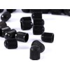 Tapones de válvula de neumático, 100 Piezas de plástico Negro
