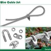 Goleray Shade Sail Hardware Kit with 45FT Cable Wire Rope