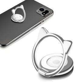 Vilbocr Cell Phone Ring Stand Holder,Cute Little Devil Metal Finger Stand Kickstand 360°Rotation Phone Ring Ring Hand Grip.Cellphone Support Ring Holder Finger Grips for All Smartphones (silver)