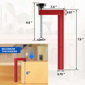 FMhotu Bench Dog Clamp,3/4 inch（19mm) Heavy Duty Use Dog Hole Clamps，Sturdy & Non-marking Bench Dogs Hole Clamp for woodworking Workbench Hand Tools(2 Pack)