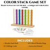 Wooden Color Stacking Puzzle Game for Adults with 20 Challenge