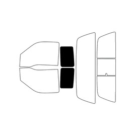 Rvinyl Window Tint Kit Compatible with Ford F-250 1999-2007 2 Door - Black 5% - Single Ply No Bubble Film - Do it Yourself Vehicle Back Precut Kit