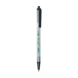 BIC Ecolutions Clic Stic Retractable Ballpoint Pens, Medium Point, Black Ink, 10/Pack (CSEM10-BLK)