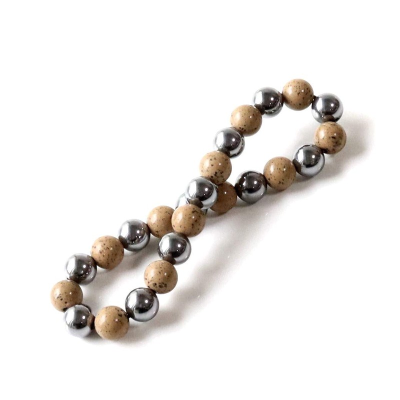 GOLD STONE Terahertz Ore, Northern Stone Orange, Bracelet, 8mm, Far