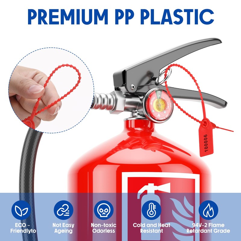 1000 Pcs Plastic Tamper Seals Fire Extinguisher Tags Security Tags