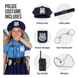 Morph Police Costume Kids Girls, Cop Costume For Girls Police Costume, Police Officer Costume Kids, M