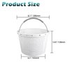4 Pack 8" Pool Skimmer Basket Built-in Weight Stainless Handle