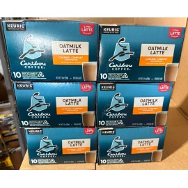 Caribou Coffee Caramel Comfort Oatmilk Latte, Step Latte Single Serve Keurig K-Cup 60 check BB!