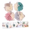 WOONEKY 4pcs Bath Loofahs for Shower Bath Loofah Sponge Skin