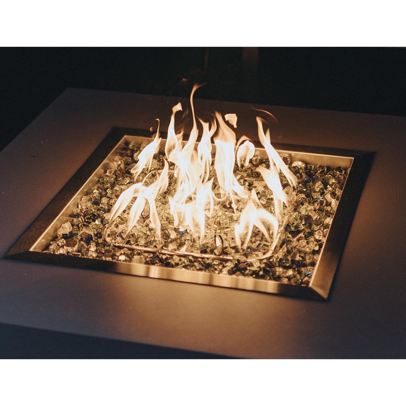 onlyfire 30 Inch Square Fire Pit Burner Ring for Natural