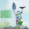 43.5" H Bird Bath and Metal Birdhouses for Outdoors,Metal Standing