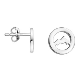 SOFIA MILANI - Women's Earrings 925 Silver - Mountain Circle Stud Earrings, Sterling silver, No Gemstone