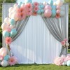 30x10 ft Wrinkle Free Shimmer Silver Backdrop Curtain for Parties,Not