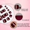 LoveOurHome 240pc Burgundy Press on Toenails Women Fake Toe Nails