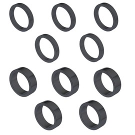 10X Bicycle Head Stem Spacer Replacement Head Tube Spacer Aluminum Alloy Headset Washer Accessories Compatible with Front Stem Fork MTB Bike BMX Mountain Bike (Black, 1”)