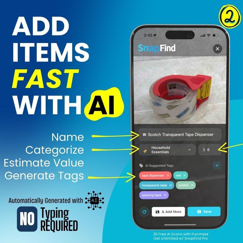 SnapFind Smart QR Code Labels – AI Auto-Labeling, No Typing!