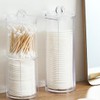 SellerHub Acrylic Cotton Pad Case Round Transparent Cotton Pad Organizer 1P (S43382304) / 아크릴 화장솜케이스 원형 투명 화장솜 정리함 1P (S43382304)