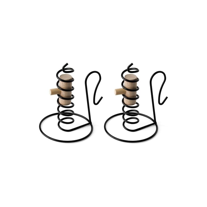 Spiral Candle Holder Set of 2, Primitive Courting Style or