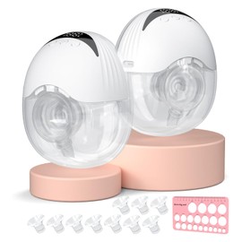 NEZART Electric Hands-Free Breast Pump for Collecting Breast Milk, [4 Modes & 12 Levels], Includes 13/15/17/19/21 mm Flange and Nipple Ruler