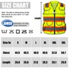HYCOPROT High Visibility Reflective Safety Vest with 16 Pockets ANSI/ISEA