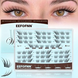 Whispy 위스피 래쉬 클러스터 내추럴 속눈썹 연장 캣 12-14-16mm 개별 C 컬 폭스 DIY by Eefnn [C3.Natural Kit] Whispy Lash Cluster Natural Eyelash Extension Cat 12-14-16mm Individual C Curl Fox DIY by Eefnn [C3.Natural Kit]