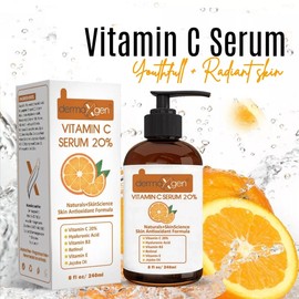 (8 FL OZ) Dermaxgen® Pure Vitamin C 20% +Hyaluronic Acid Face Serum Anti-Wrinkle 857365008161