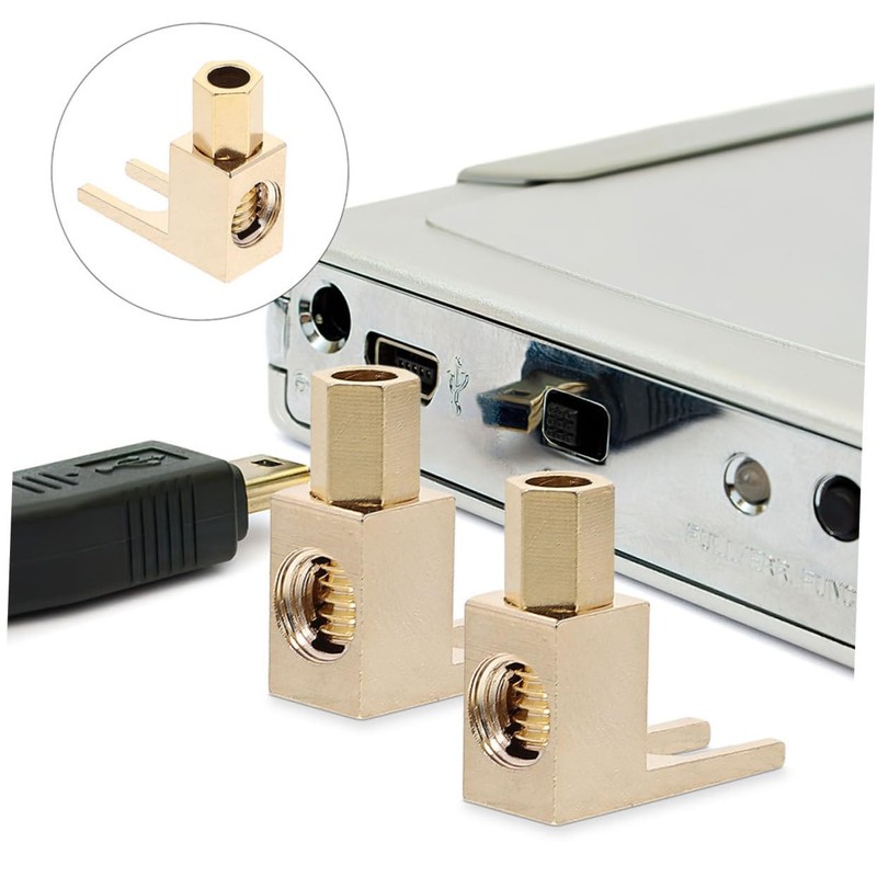 Tofficu Right Angle Banana Plug Clips 4pcs Speaker Connector for