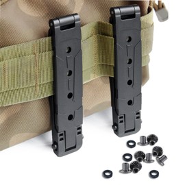 JvBto Molle Clips Tactical Tailor Attachment, Malice Clip Belt/Vest Accessories Molle Straps, Tactica Molle Belt Adapter (2 pcs MOLLE Clip)