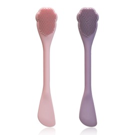 NEWOMEVA 2 Pack Facial Cleansing Brush Set, 2-in-1 Cat Paw Silicone Face Scrubber. Used for Exfoliation, Massagem, Blackhead Removal, and Boby Lotion Application, Cleansing Skincare Tool