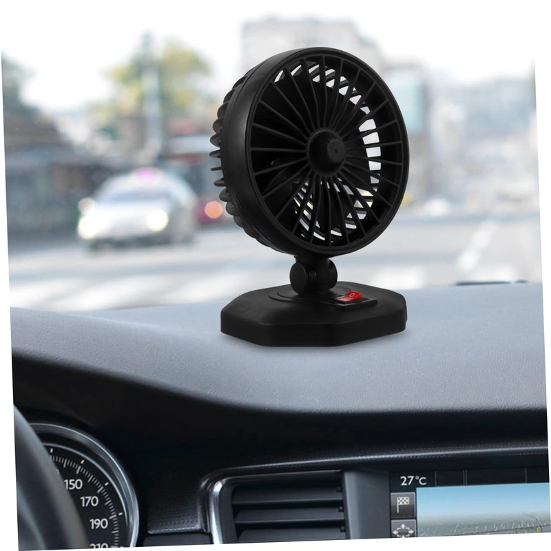 GANAZONO 12V Adjustable Speed Mini Fan for Vehicles Low Noise