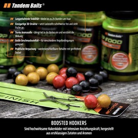 Tandem Baits Carp Feed Fishing Food Hook Bait Carp Food Mini Boosted Hookers 12mm 50g Fish and Shellfish