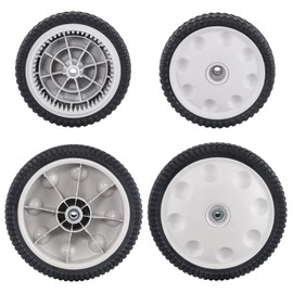 CheeMuii 4 Pack Lawn Mower Wheels 2 Pcs 12" Rear Wheels Replace for MTD 734-04019 734-04127 2 Pcs 8" Front Wheels Replace for 734-04018 Compatible with Troy Bilt Push Lawn Mower
