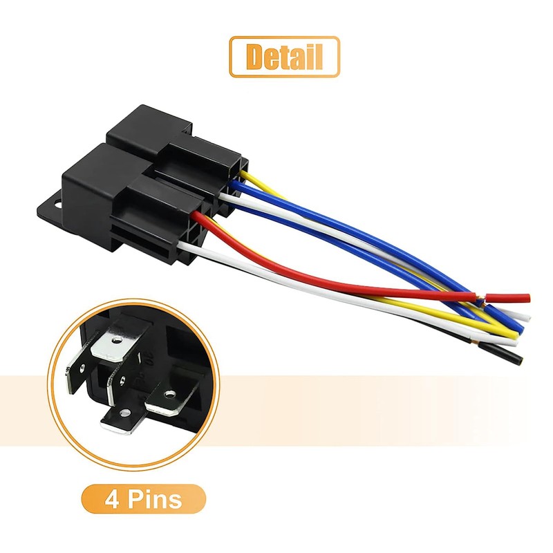 2 Pcs JD-2912 4 Pin DC 48V 40A Relay Multi-Purpose