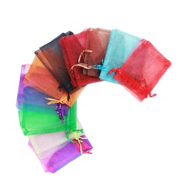 SAFIGLE 25pcs Drawstring Gauze Bags Lightweight Storage Pouches for Cosmetics Party Favors Daily Use Random Color Random Color