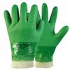 SHOWA 600 PVC Green Gloves - Knitwrist - 9/L