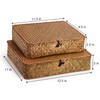 Elsjoy 2 Pack Seagrass Baskets with Lid, Wicker Storage Baskets