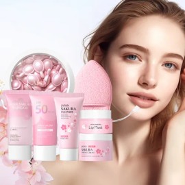 Set Laikou Sakura 6pzs Limpia, Tensa Y Reafirma Piel