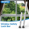 WooFog（Short）Security Bars for Sliding/Vertical Window, Adjustable Window Jammer Bars Security