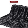 sourcing map Sequin Fabric Black, 2 Yards Length 3.9 Feet