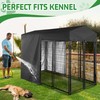 Iceberg Elf Outdoor Dog Black Cover Half Coverage for 8'Dx4'Wx6'H