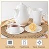 Gejoy 36 Pcs Round Burlap Placemats Wood Bead Napkin Rings