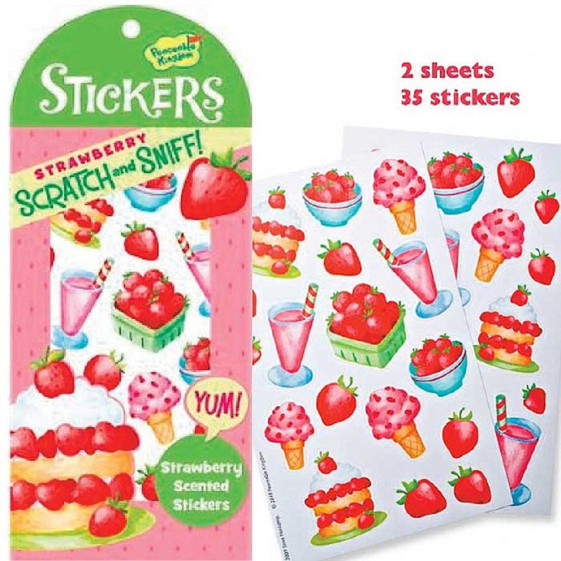 STRAWBERRY SCRATCH AND SNIFF STICKER