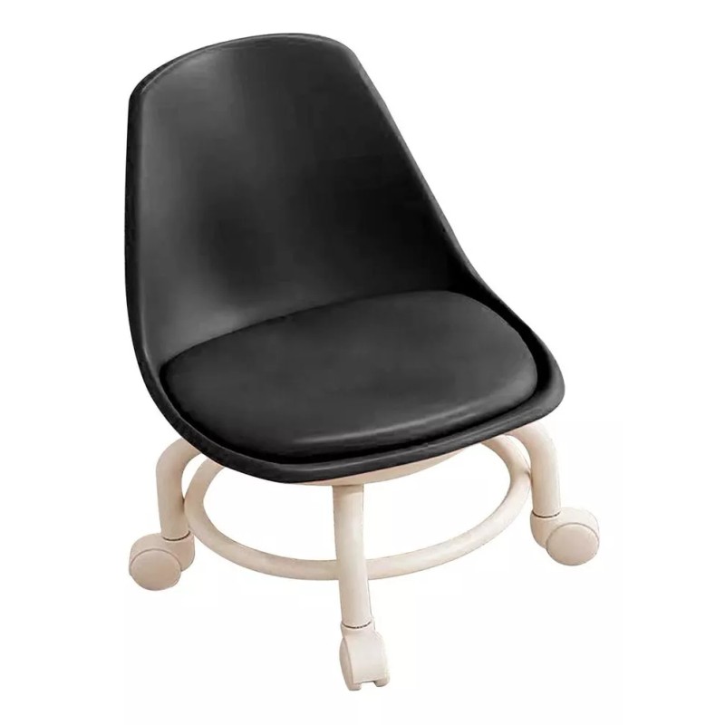generic Silla Con Asiento De Ruedas Taburete De Pedicura Negro