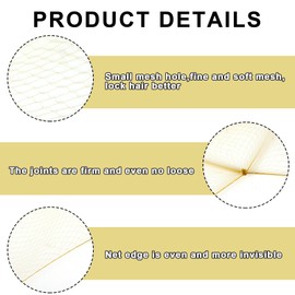 Blonde Ballet Bun Hair Net Set for Girls and Women - 20 Elastic Mesh Invisible Hairnets with U-Shaped Pins for Dance
