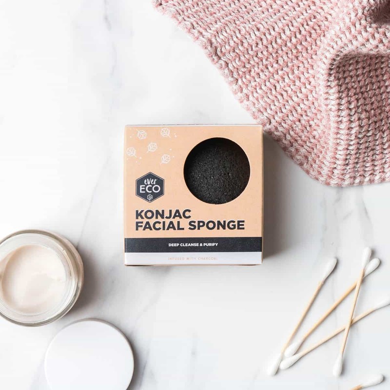 Ever Eco Konjac Facial Sponge, Charcoal