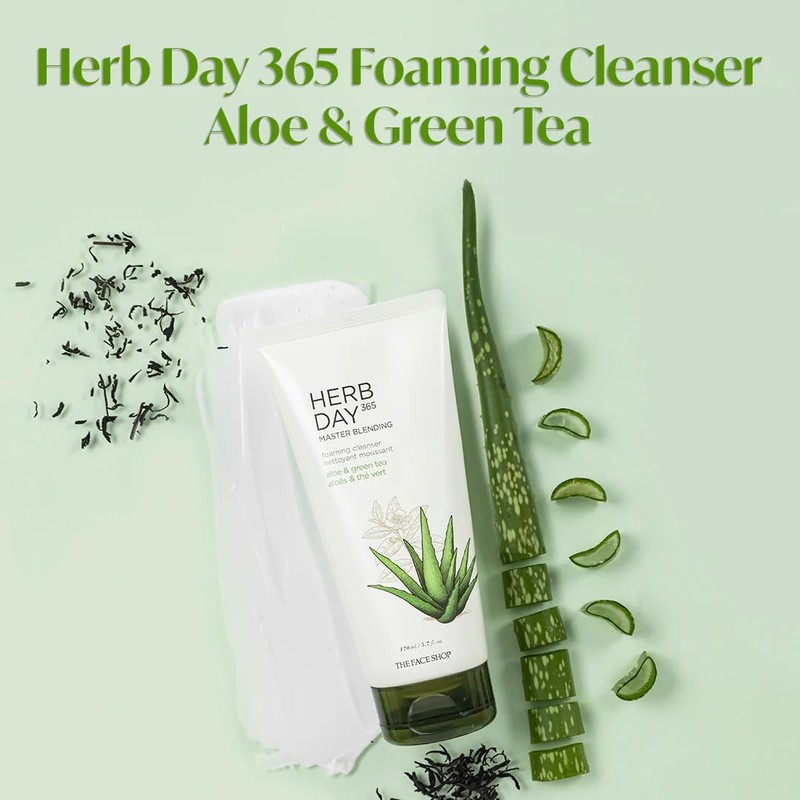 [The Face Shop] Herb Day Cleansing Foam, Aloe