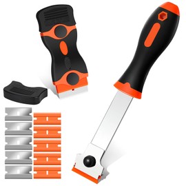 Nutmanel Ceramic Hob Scraper, 2 Pieces Scraper Ceramic Hob with 10 Stainless Steel and Plastic Blades, Hob Scraper, Gadom Ceramic Hob Scratches, Durable, for Hob, Oven, Glass Ceramic