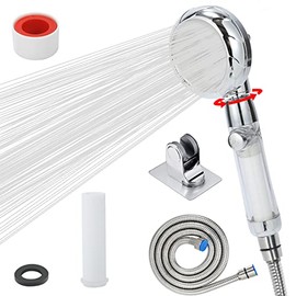 RV handheld shower head with filter for hard water | camper shower head with hose and on off switch | High pressure shower head replacement for Marine、boat、Motor Home